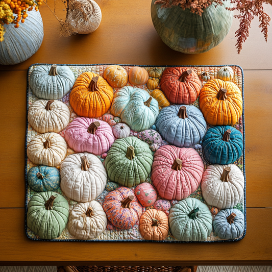 Rainbow Pumpkin Quilted Place Mat NCU0VT228