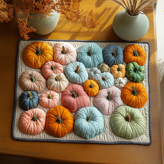 Rainbow Pumpkin V2 Quilted Place Mat NCU0VT228