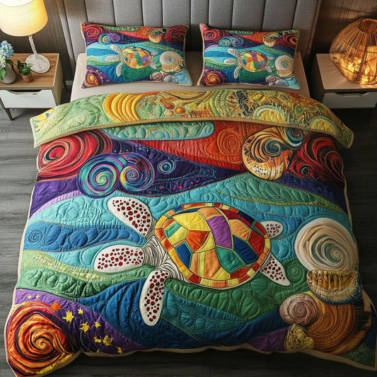 Rainbow Reef 3-Piece Quilted Bedding Set NCU0PT8731
