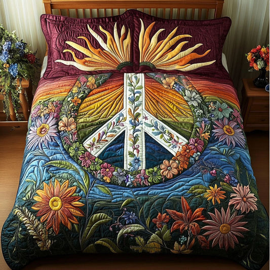 Rainbow Revolution 3-Piece Quilted Bedding Set NCU0PT3961