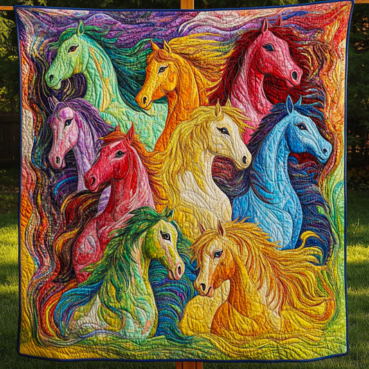 Rainbow Riders Quilted Blanket NCU0NT6499