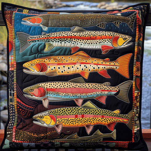 Rainbow River Quilted Pillow Case NCU0TH1233