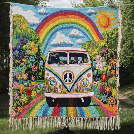 Rainbow Road Trip Woven Sofa Blanket NCU0NT4790