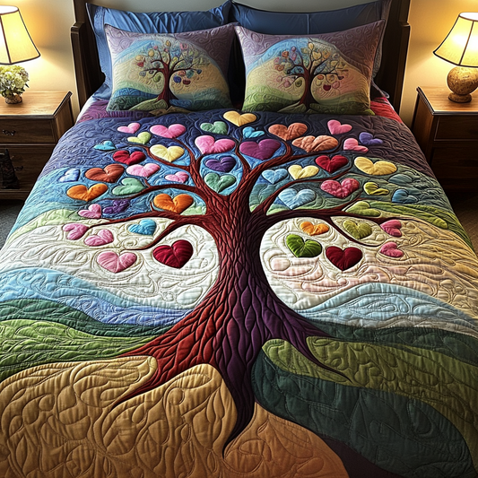Rainbow Roots 3-Piece Quilted Bedding Set NCU0VH1378
