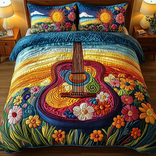 Rainbow Serenade 3-Piece Quilted Bedding Set NCU0VL1242