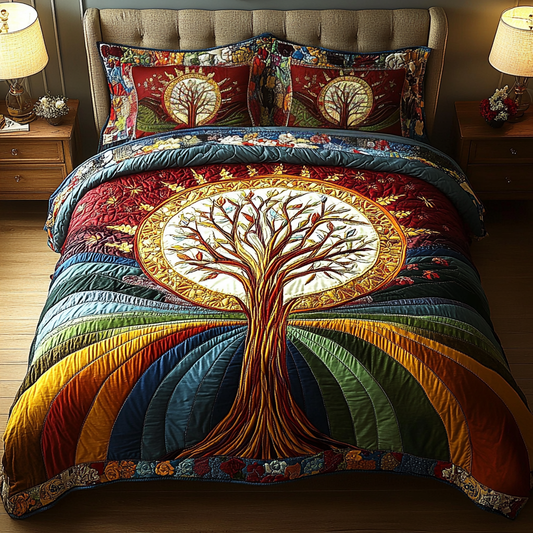 Rainbow Serenity 3-Piece Quilted Bedding Set NCU0DK4320