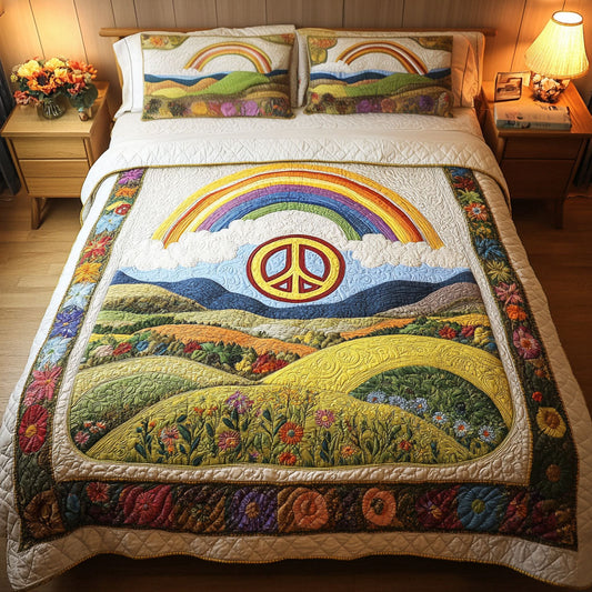 Rainbow Serenity 3-Piece Quilted Bedding Set NCU0NT3910