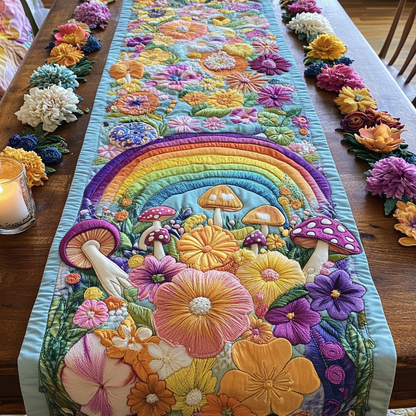 Rainbow Serenity Quilted Table Runner NCU0VH2713