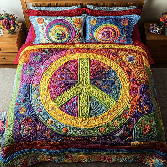 Rainbow Tranquility 3-Piece Quilted Bedding Set NCU0PT4646