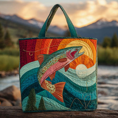 Rainbow Trout Quilted Tote Bag NCU0NT10772