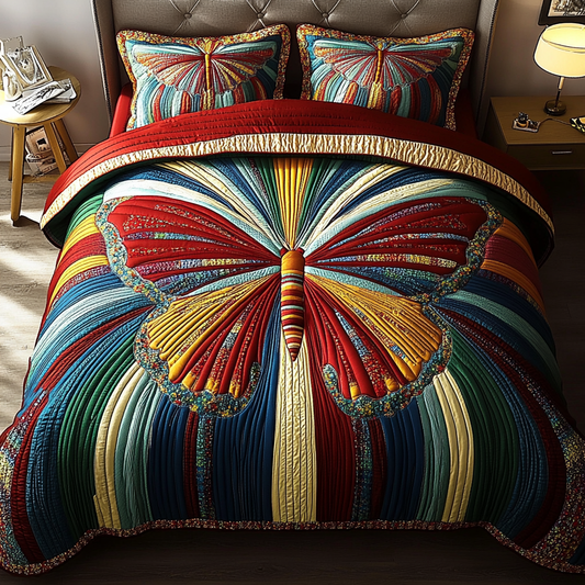 Rainbow Wings 3-Piece Quilted Bedding Set NCU0DK5596