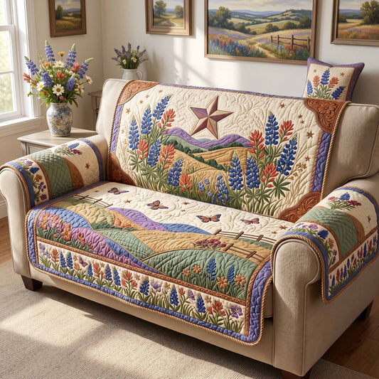 Ranch Bloom Quilted Sofa Cover NCU0XD2846