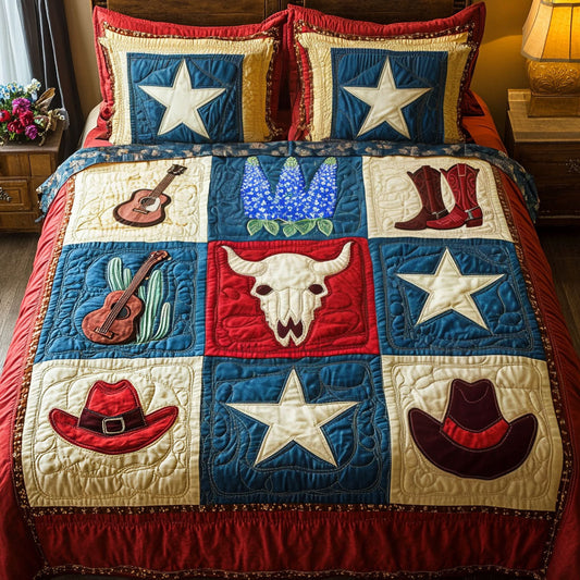 Ranch Rhythm 3-Piece Quilted Bedding Set NCU0NT5957