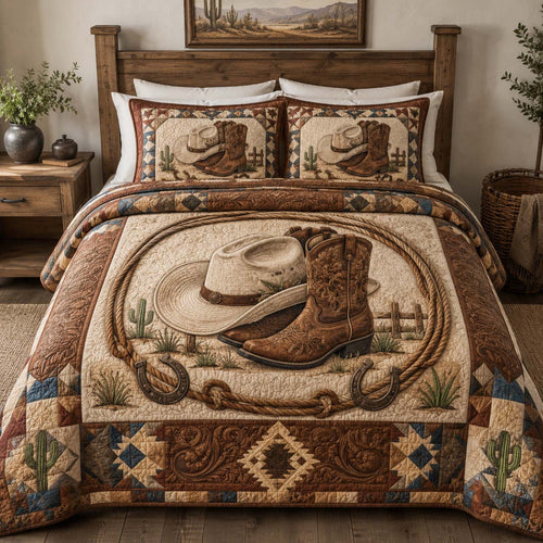 Ranch Spirit 3-Piece Quilted Bedding Set NCU0QD028