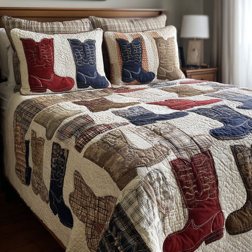 Ranch Style 3-Piece Quilted Bedding Set NCU0DK12163