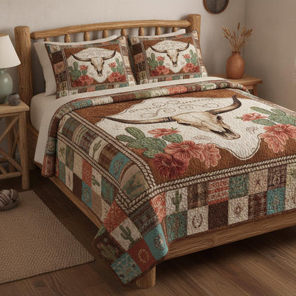 Ranchland Sunset Glow 3-Piece Quilted Bedding Set NCU0DV9773
