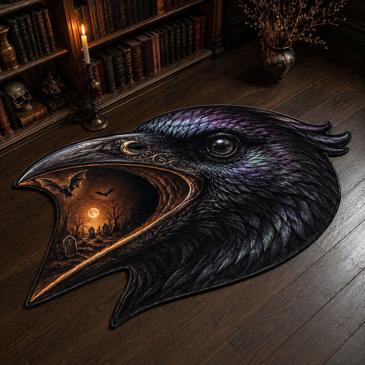 Raven Portal Custom Shape Area Rug NCU0TD2933