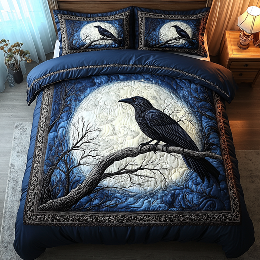 Raven Whisper 3-Piece Quilted Bedding Set NCU0DK4966