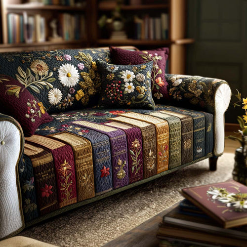 Reading Bliss Quilted Sofa Cover NCU0NT11447