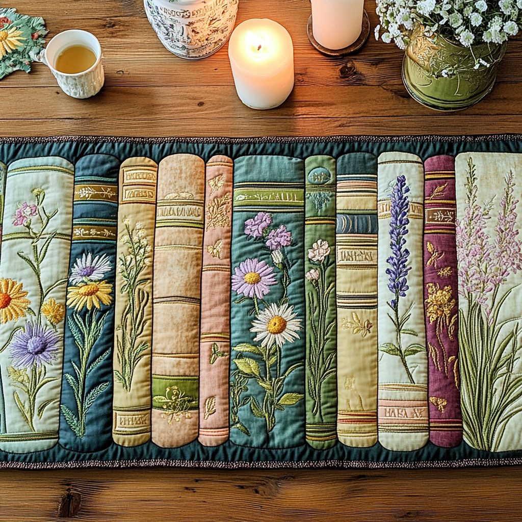 Reading Blossom Quilted Table Runner NCU0VH5338