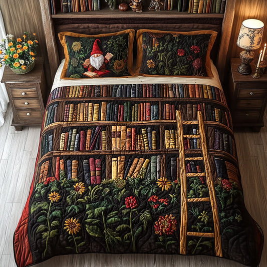 Reading Haven 3-Piece Quilted Bedding Set NCU0PT3185