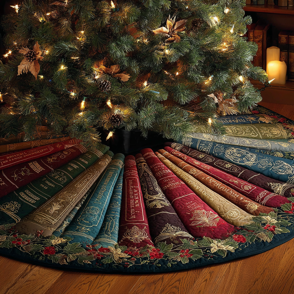 Reading Hollow Christmas Quilted Tree Skirt NCU0DK11425