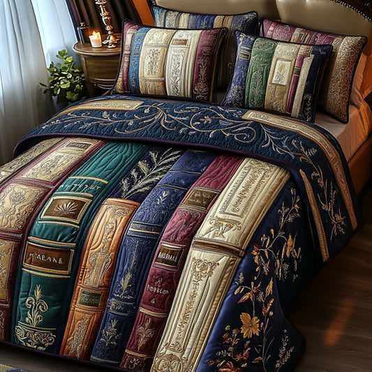 Reading Retreat 3-Piece Quilted Bedding Set NCU0PT5916