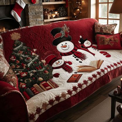 Reading in the Snow Quilted Sofa Cover NCU0PT9890