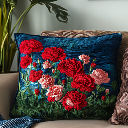 Red Petals of Heartland Quilted Bedding Pillow Case NCU0PT6472