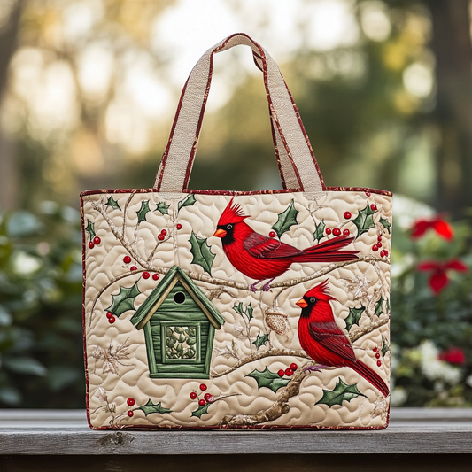 Red Cardinal Quilted Tote Bag NCU0DK8836