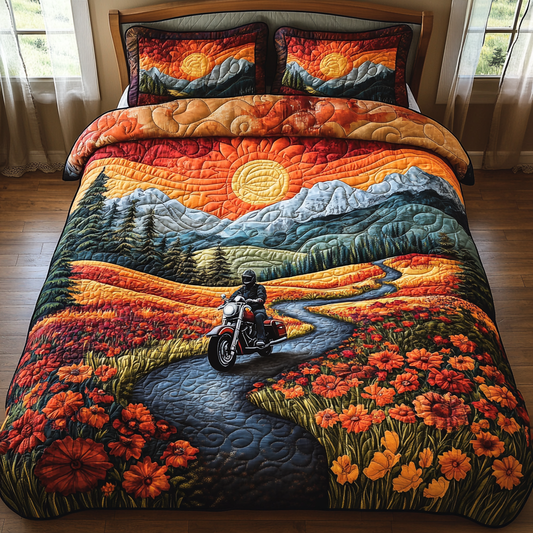 Red Cruiser Serenity 3-Piece Quilted Bedding Set NCU0DV4354