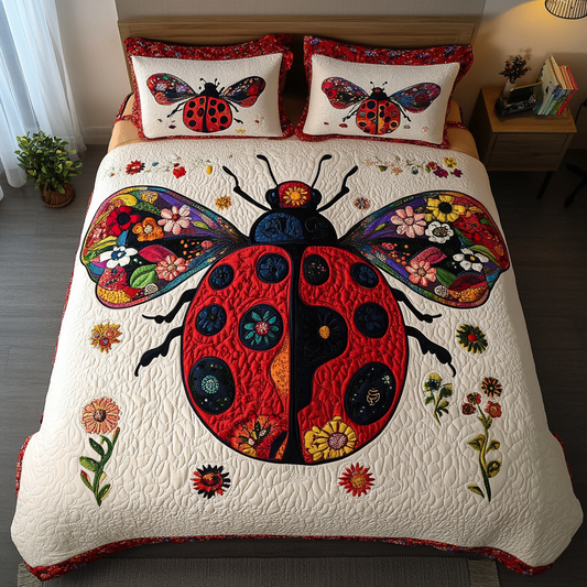 Red Dot Delight Quilted Bedding Set NCU0DK6502