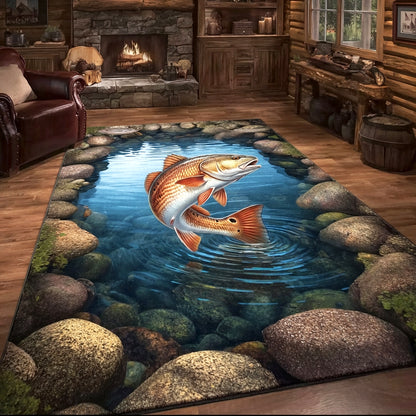 Red Drum Splash Area Rug NCU0TV1855