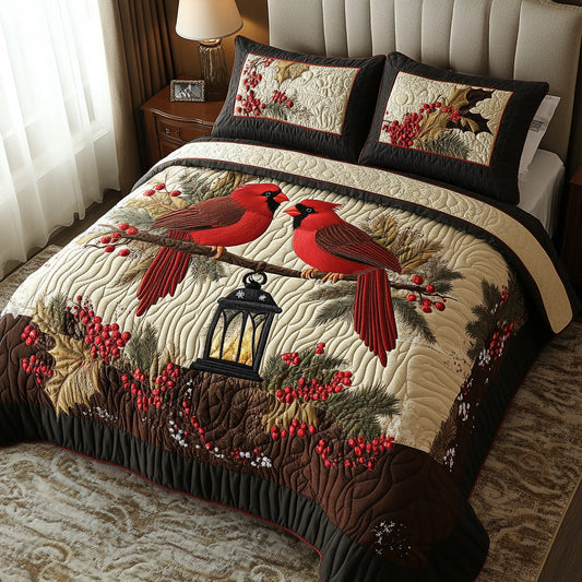 Red Feather Friends 3-Piece Quilted Bedding Set NCU0DV7375