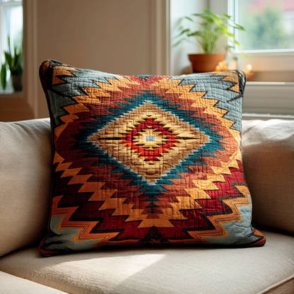 Red Mesa Crayon Quilted Pillow Case NCU0XD1833