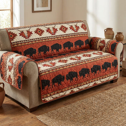 Red Mesa Quilted Sofa Cover NCU0TV1613