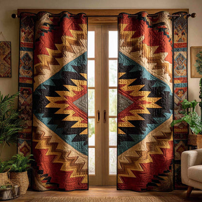 Red Mesa Spirit Quilted Curtains NCU0XD1878