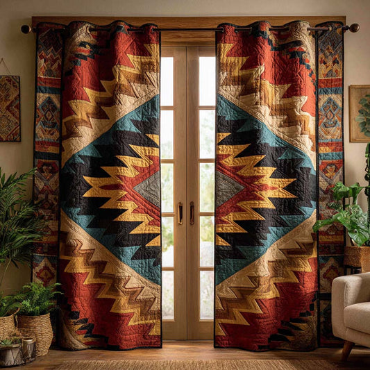 Red Mesa Spirit Quilted Curtains NCU0XD1878