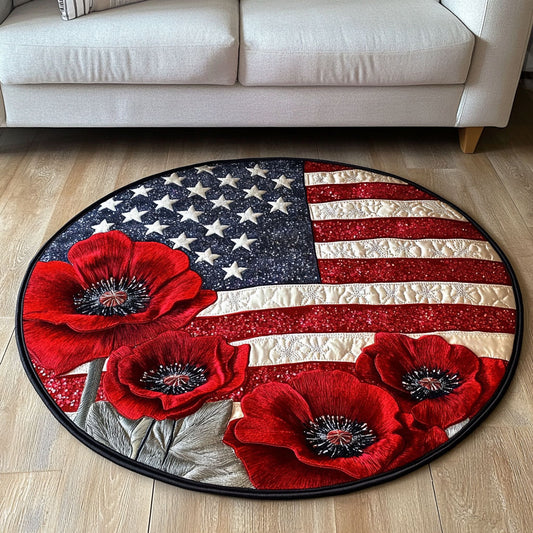 Patriotic Quilted Round Mat NCU0VT160