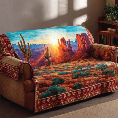 Red Rock Canyon Quilted Sofa Cover NCU0XD1837