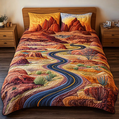Red Rock Majesty 3-Piece Quilted Bedding Set NCU0PT6403