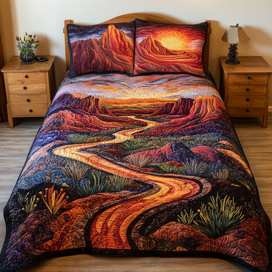 Red Rocks Serenity 3-Piece Quilted Bedding Set NCU0PT6404