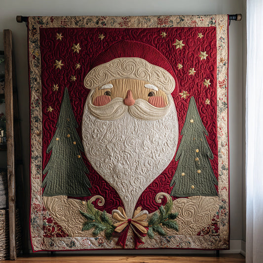 Red Santa Claus Quilted Blanket NCU0HH241