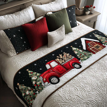 Red Truck Quilted Bed Runner NCU0NT9606