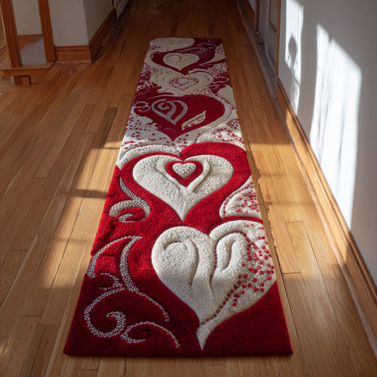 Red Valentine Scroll Runner Carpet NCU0HH1469