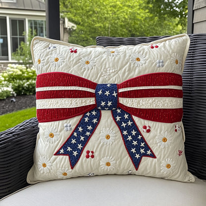Red White Blue Bouquet Quilted Pillow Case NCU0PT7237