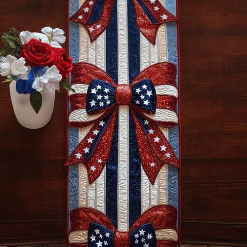 Red White Love Quilted Table Runner NCU0NT7425