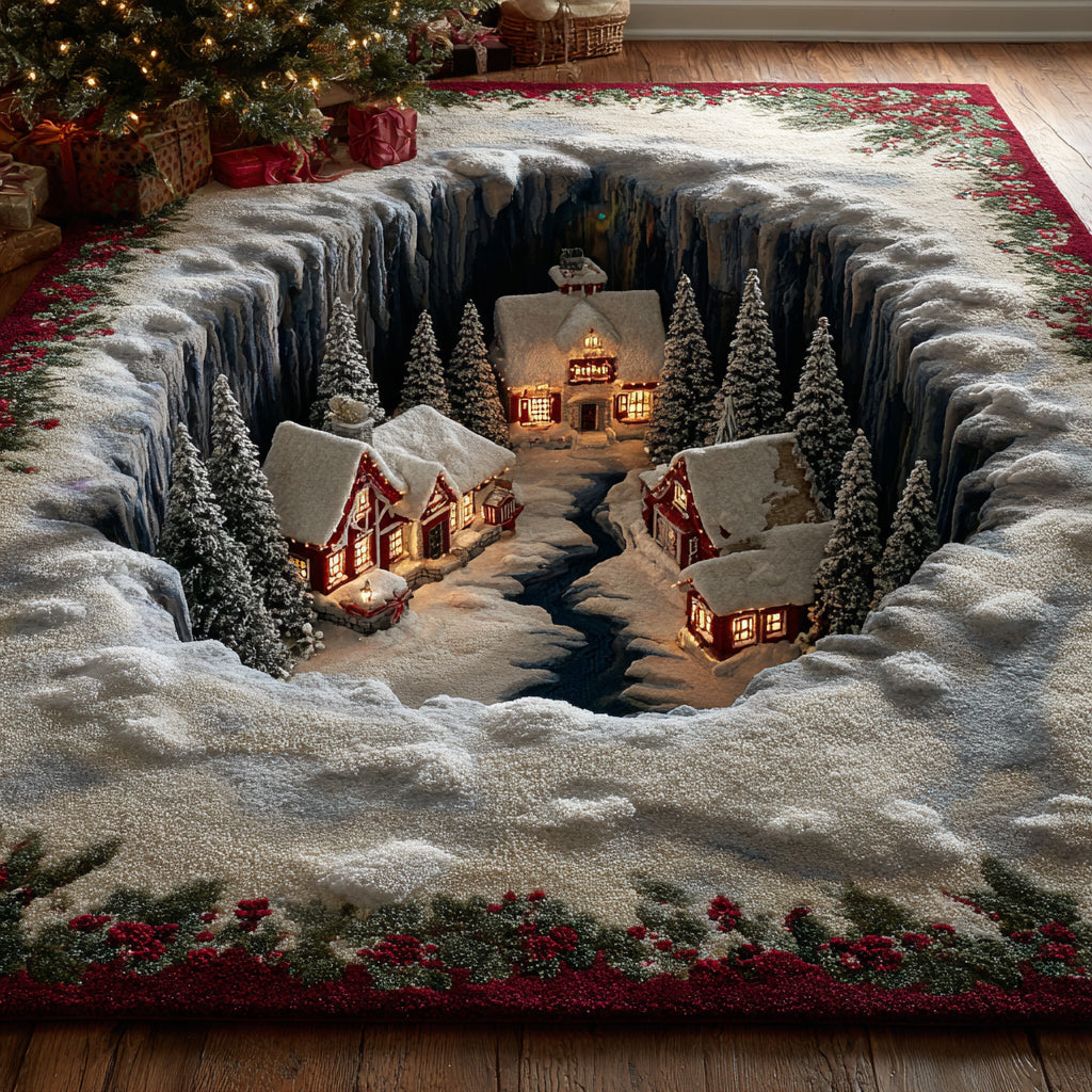 Redwood Christmas Village Area Rug NCU0HH1146