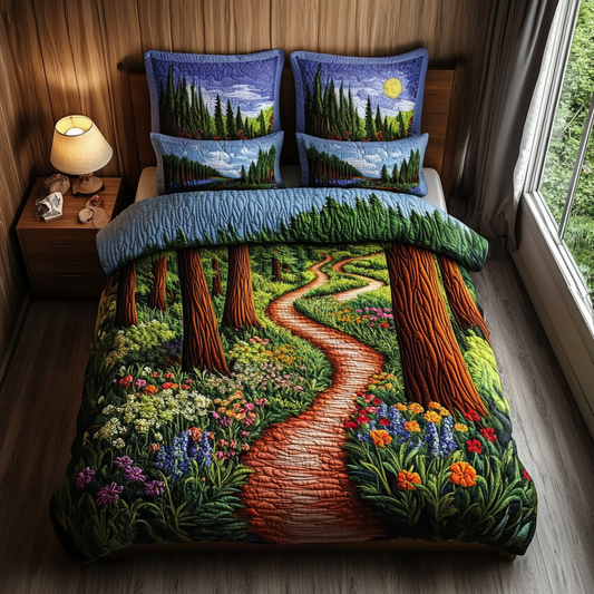 Redwood Path 3-Piece Quilted Bedding Set NCU0DV4925