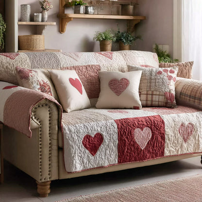 Redwood Valentine Cozy Quilted Sofa Cover NCU0HH1476